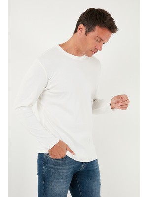 Burattin Pamuklu Slim Fit Bisiklet Yaka Basic Sweat Erkek Sweat 59050741