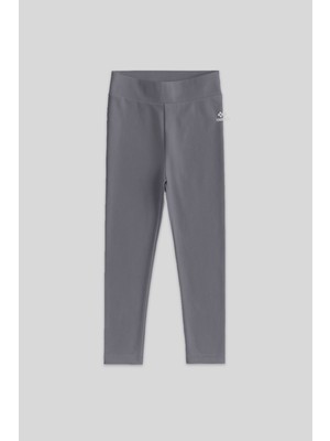 Tommy Life Koyu Gri Yüksek Bel Dar Paça Kız Çocuk Tayt  - 75047