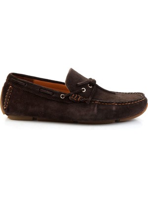 Bambi Kahve Hakiki Deri Erkek Loafer Ayakkabı E01547070102