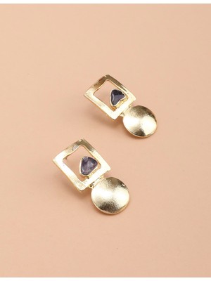 İLVİ Nash Antrasit Kadın Küpe