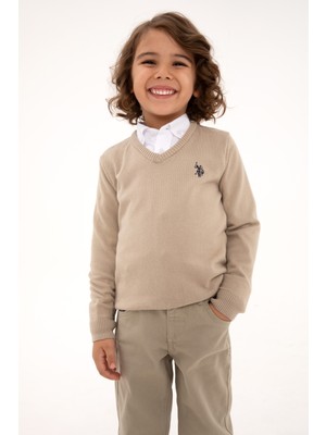 U.s. Polo Assn. Erkek Çocuk Açık Haki Kazak /triko 50315611-VR183