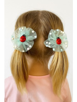 Seabubbles Içi Ponponlu Uğur Böcekli Kız Çocuk Lastikli Toka 2li