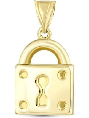 Koçak 14 Ayar Kilit Tasarım Altın Kolye Ucu