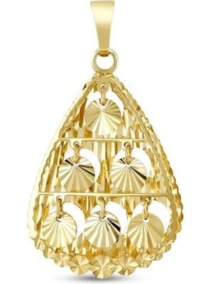 Koçak 14 Ayar Hareketli Pullu Altın Kolye Ucu