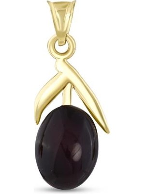 Koçak 14 Ayar Zeytin Tasarım Altın Kolye Ucu