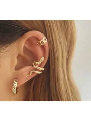 Kıkırdak Yılan Küpe Set