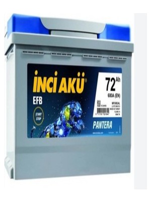 İnci Inci Akü 72 Ah Efb (Start Stop) Yüksek Japon Tip Akü. Yeni Üretim.!!