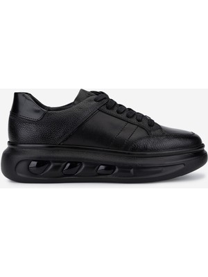 Valmenti Erkek Hakiki Deri Siyah Sneakers & Spor Ayakkabı 298 3192-7585 Erk Ayk SK25-26 Sıyah