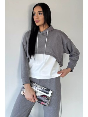 Gülseli Kadın Alt Eşofman Likralı Atlet Sweat Üçlü Eşofman Takımı P-00018929