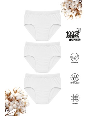 Özkan 0710 3'lü Paket Erkek Çocuk %100 Pamuklu Süprem Esnek Rahat Külot