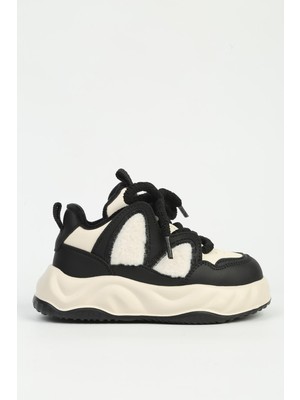 Benetton Siyah Beyaz Çocuk Spor Ayakkabı Ithal BNI-12056