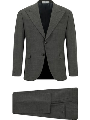 Kiğılı Regular Fit Yünlü Kuşgözü Takım Elbise