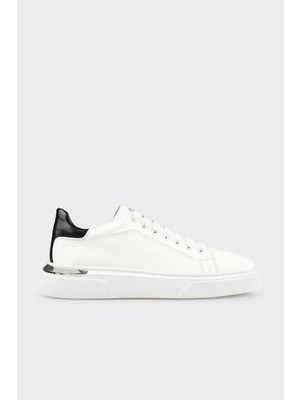 Elle Beyaz Deri Erkek Spor Ayakkabı