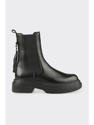 Elle Siyah Deri Kadın Günlük Bot