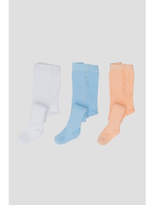 Defne Baby 3 Adet Pamuklu Kız Çocuk ve Bebek Külotlu Çorap