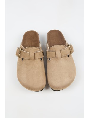 No Miento Nomiento Cancun Kadın Vegan Deri Tokalı Vizon Sabo Terlik