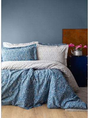 Apricitas Home Tek Kişilik Leros İndigo Nevresim Takımı