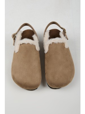 No Miento Kadın Vegan Deri Vizon Renkli Sabo Terlik Günlük Kullanımda Konforlu ve Şık