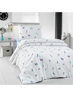 Cotton Collection Ranforce Tek Kişilik Nevresim Takımı Aritmetik
