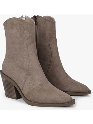 Shoeberry Kadın Bellini Vizon Süet Kovboy Bot