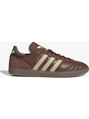adidas Kadın Kahverengi Sneaker SAMBA JP JR0962 Deri Üst Kısım Kauçuk Taban ile Konforlu