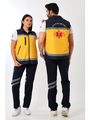 Paramedik Unisex Yazlık Yelek - Sarı