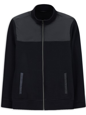 Kiğılı Regular Fit Dik Yaka Scuba Detaylı Bonded Mont