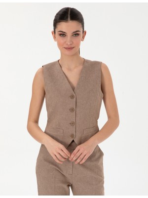 Pierre Cardin Kadın Camel Yelek 50306488-VR015