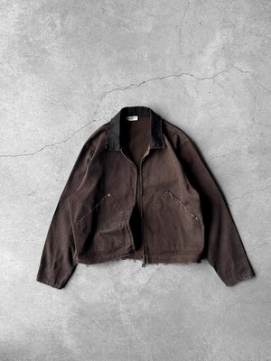 Abluka Online Erkek Kontrast Yaka Yıkamalı Relax Fit Ceket Kahverengi