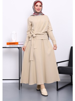İmaj Butik Taş Bel Bağlamalı Etekli Takım