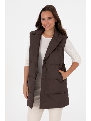 U.s. Polo Assn. Kadın Koyu Kahverengi Yelek (Dokuma) 50308605-VR084