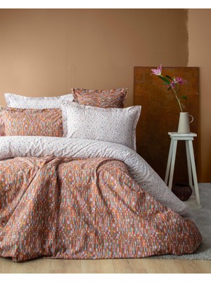 Apricitas Home Tek Kişilik Leros Teracotta Nevresim Takımı