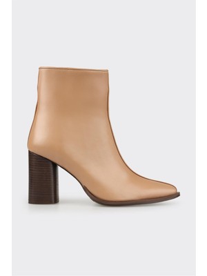 Elle Naturel Deri Kadın Klasik Bot
