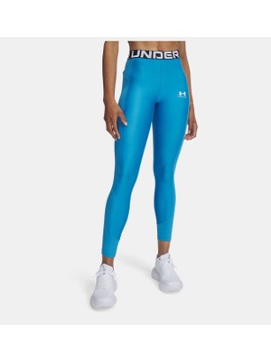 Under Armour Kadın Ua Heatgear Rib Tayt 1388693-452 Mavi Renkli Yüksek Konforlu Spor