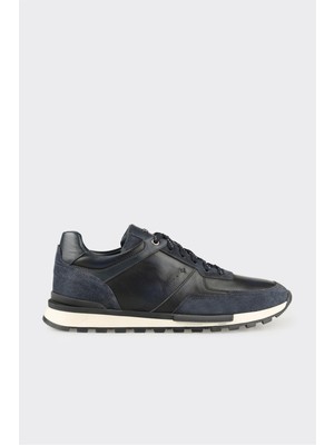 Elle Lacivert Deri Erkek Spor Ayakkabı