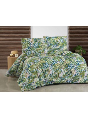 Cotton Collection Ranforce Çift Kişilik Nevresim Takımı Green Living