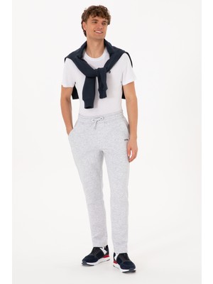 U.S. Polo Assn. Erkek Açık Gri Şardonlu Eşofman Altı 50313761-VR001