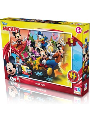 Amalfi Ks Puzzle 100 Parça Mickey Mouse Kız Erkek Çocuk Oyuncak Eğitici Oyuncaklar