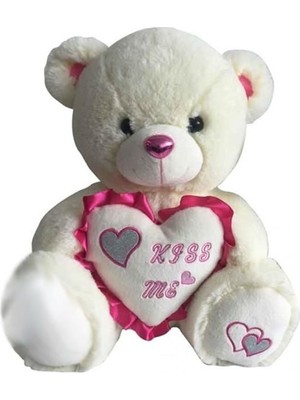 Amalfi 62953 35CM Kalpli Peluş Ayı Kız Erkek Çocuk Oyuncak Eğitici Oyuncaklar