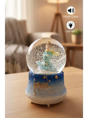 Dempower Küçük Prens Gezegen Temalı Müzikli LED Işıklı Kar Küresi