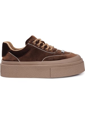 Zeytuk Kahverengi Casual Süet Kadın Ayakkabı