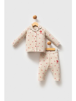 U.s. Polo Assn. Kız Bebek Pijama Takımı Beyaz