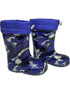 Moda Fiesta Işlık Kürklü Çocuk Yağmur Çizmesi – Su Geçirmez – Kaydırmaz Taban