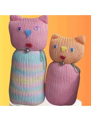 Tıkırık Örgü Yastık Uyku ve Oyun Arkadaşı Pofuduk&şeker - 35 Cm-45 cm