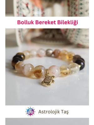 Kadın Bolluk Bereket Bilekliği - Doğal Taş - Para - Bereket - Başarı - Mutluluk