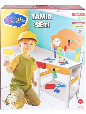paraply ONY-412 Ahşap Tamir Seti -Onyıl Oyuncak Kız Erkek Çocuk Oyuncak Eğitici Oyuncaklar