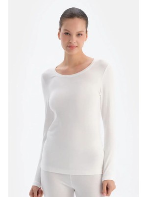 Dagi 502 Kadın Uzun Kollu O Yaka Termal Üst Içlik-Ekru
