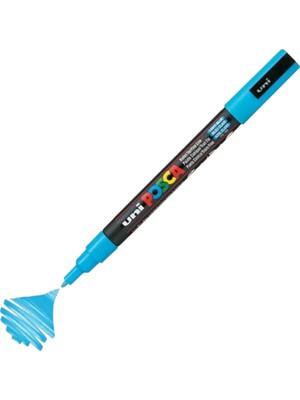 Uni-Ball Uniball Posca ( 0.9-1.3 ) Su Bazlı Poster Markörü Açık Mavi