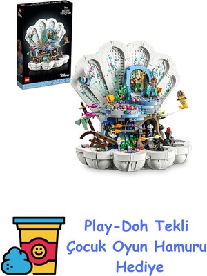 LEGO | Disney Küçük Deniz Kızı Kraliyet Istiridyesi 43225 – 18 Yaş ve Üzeri Yetişkinler Için Film Esintili Koleksiyonluk Model, Yaratıcı ve Dekoratif Hediye Fikri (180 + Play-Doh Oyun Hamuru