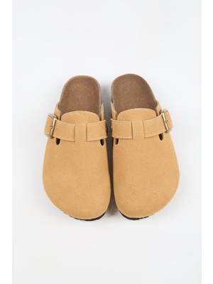 No Miento Nomiento Cancun Kadın Vegan Deri Tokalı Kum Sabo Terlik